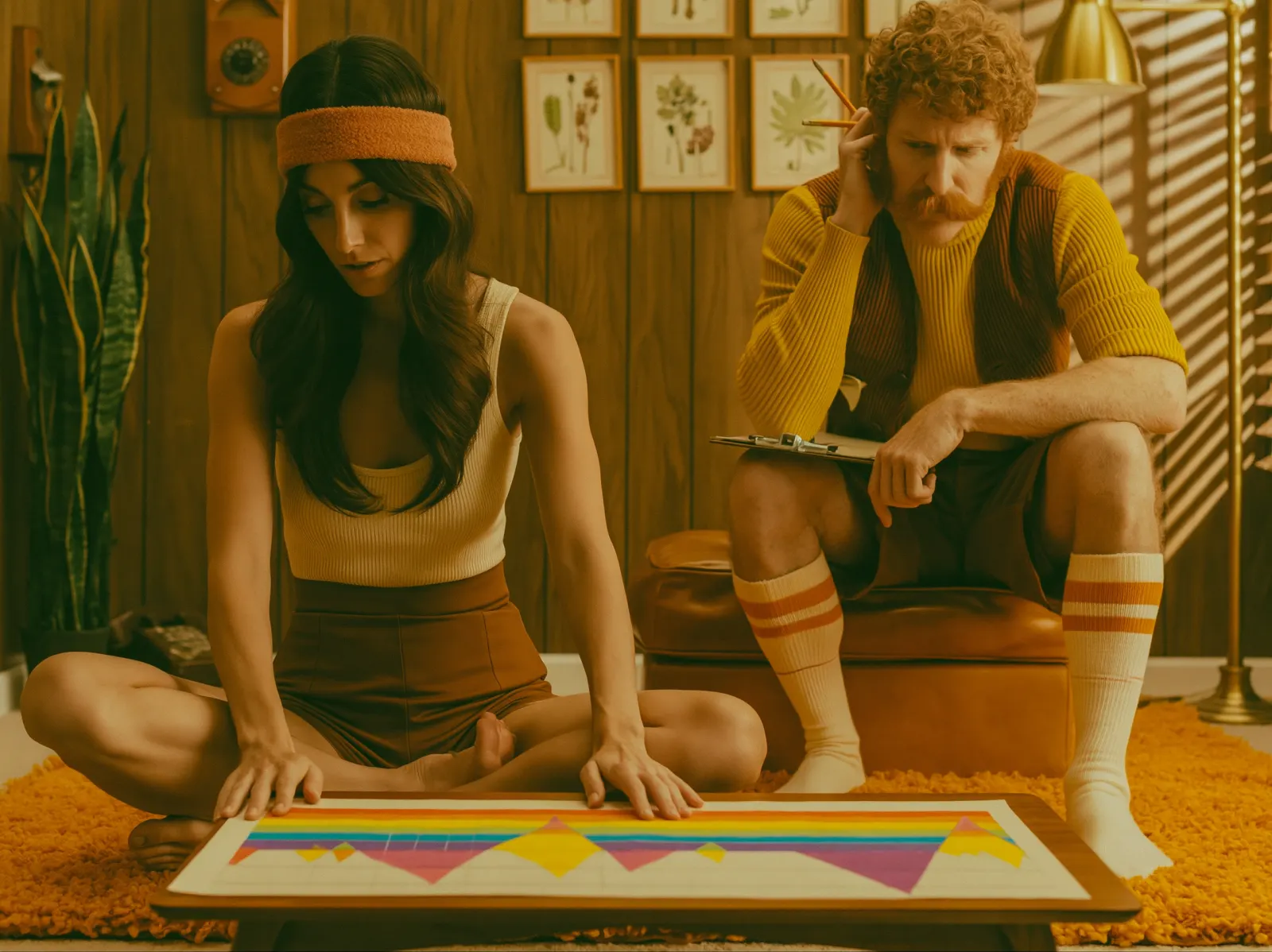 Studio owners reviewing the day together